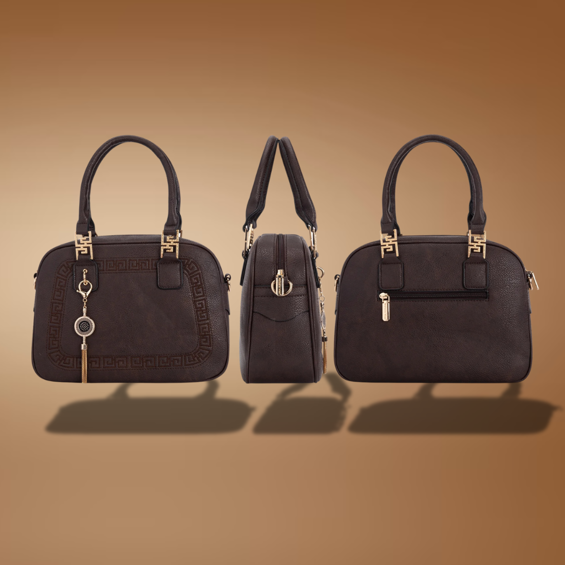 Small Top-Handle Crossbody Satchel – Women’s Barrel Handbag