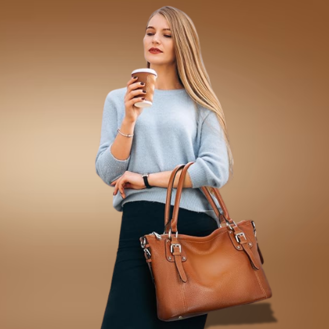 Genuine Leather Handbag for Women – Tote, Satchel & Shoulder/Crossbody Purse