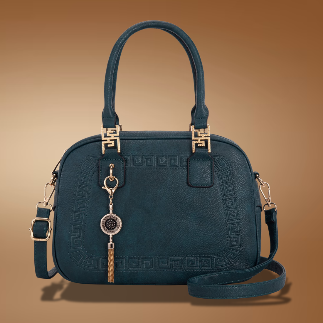 Small Top-Handle Crossbody Satchel – Women’s Barrel Handbag