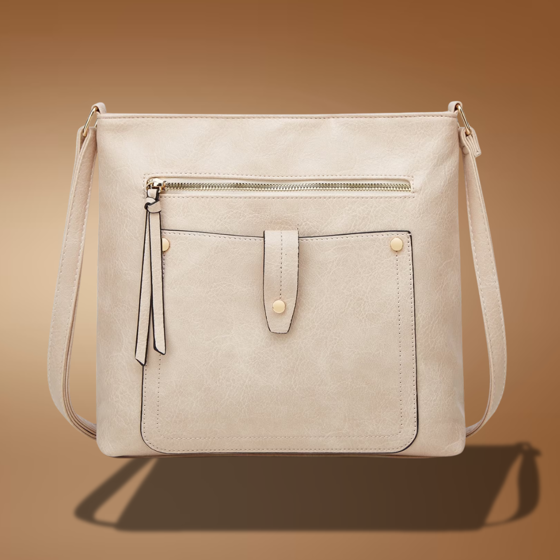 Vegan Leather Hobo Bag for Women – Crossbody Purse with Side Pockets & Adjustable Strap