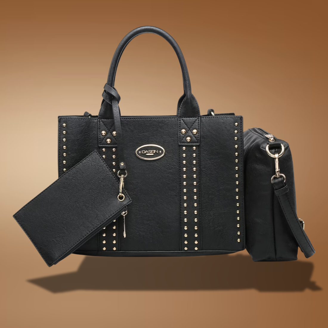 3-Piece Women’s Handbag Set – Tote, Shoulder Bag & Hobo Satchel Work Purse