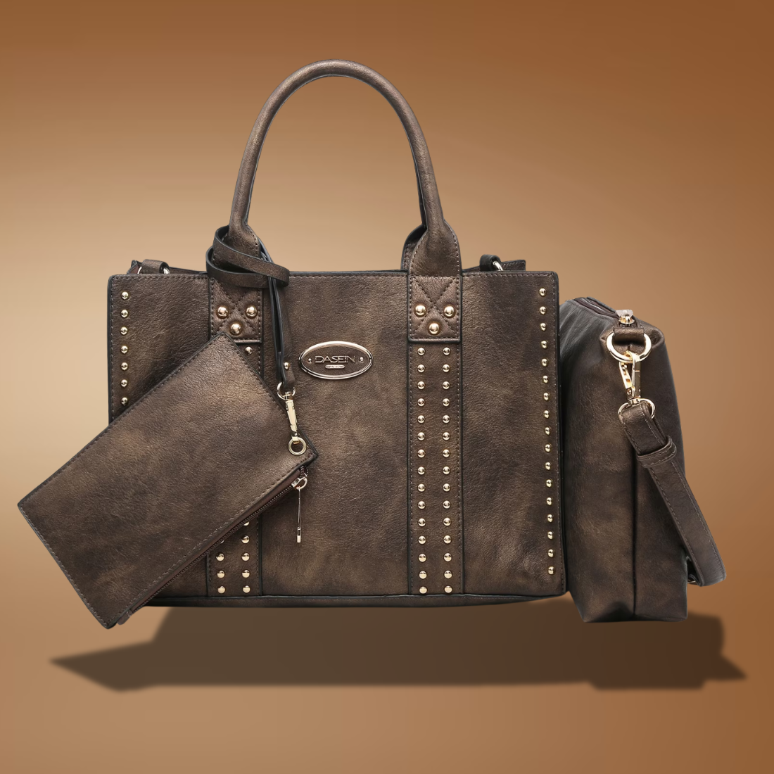 3-Piece Women’s Handbag Set – Tote, Shoulder Bag & Hobo Satchel Work Purse