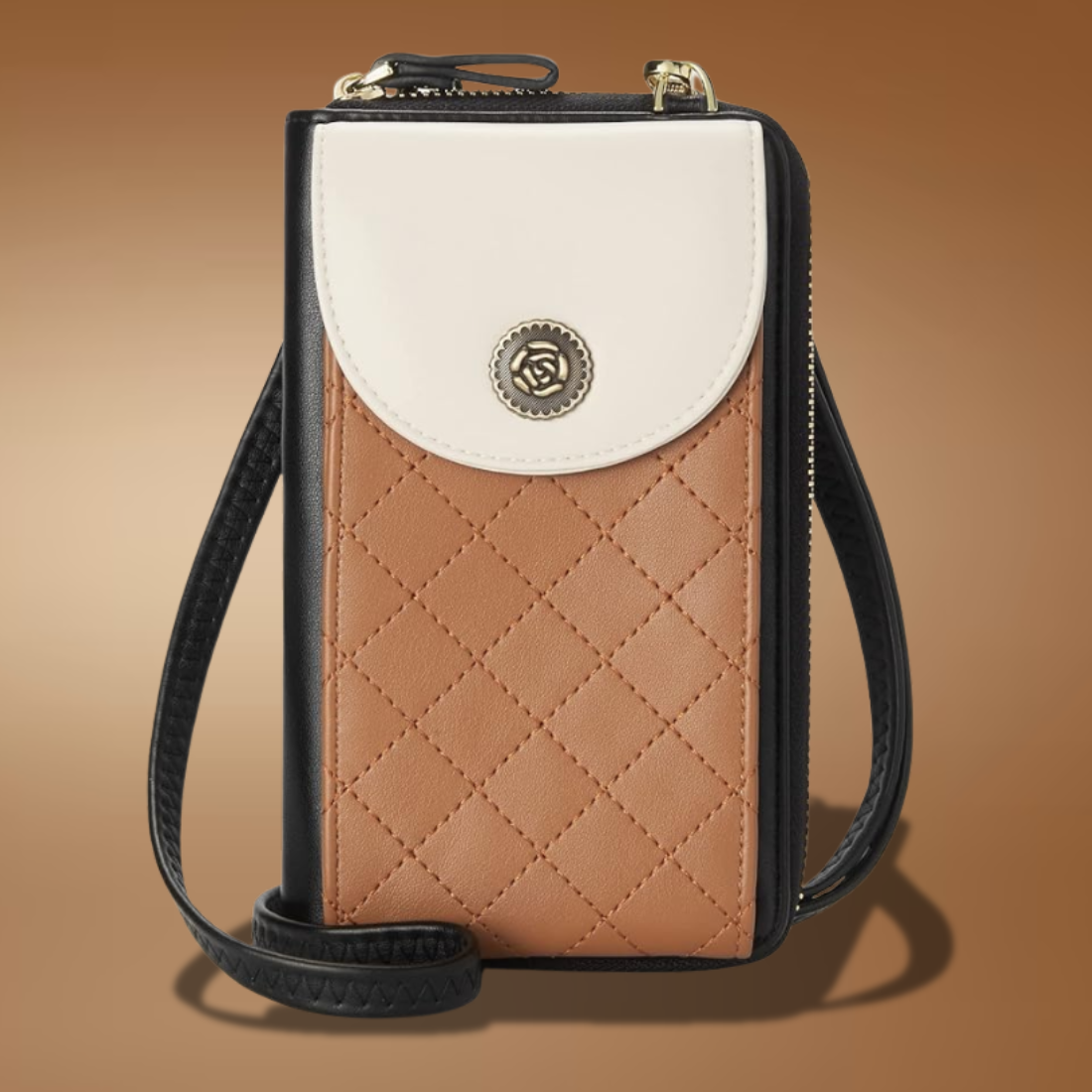 Small Vegan Leather Cell Phone Crossbody – Women’s Wallet Purse with Card Holder