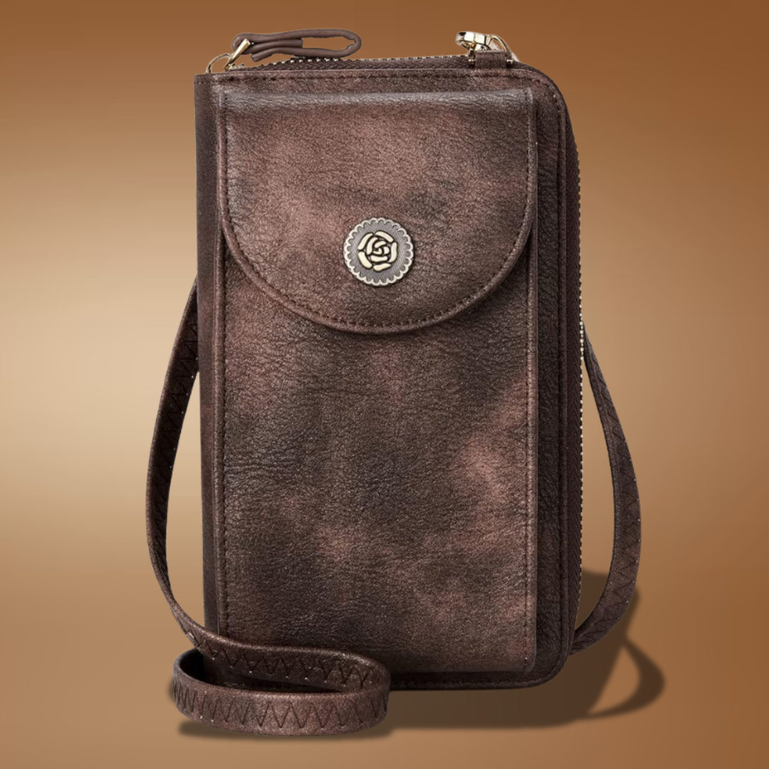 Small Vegan Leather Cell Phone Crossbody – Women’s Wallet Purse with Card Holder