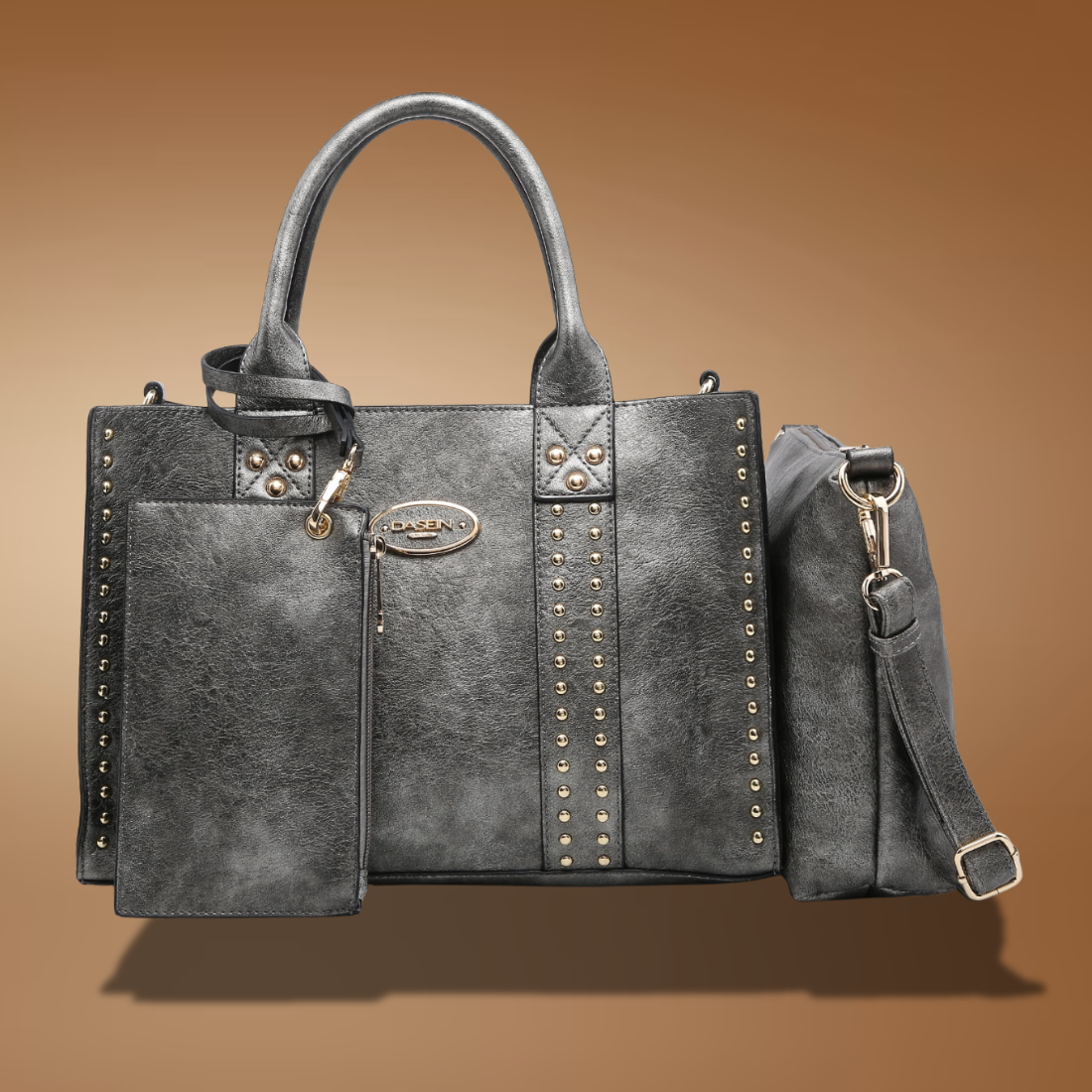 3-Piece Women’s Handbag Set – Tote, Shoulder Bag & Hobo Satchel Work Purse