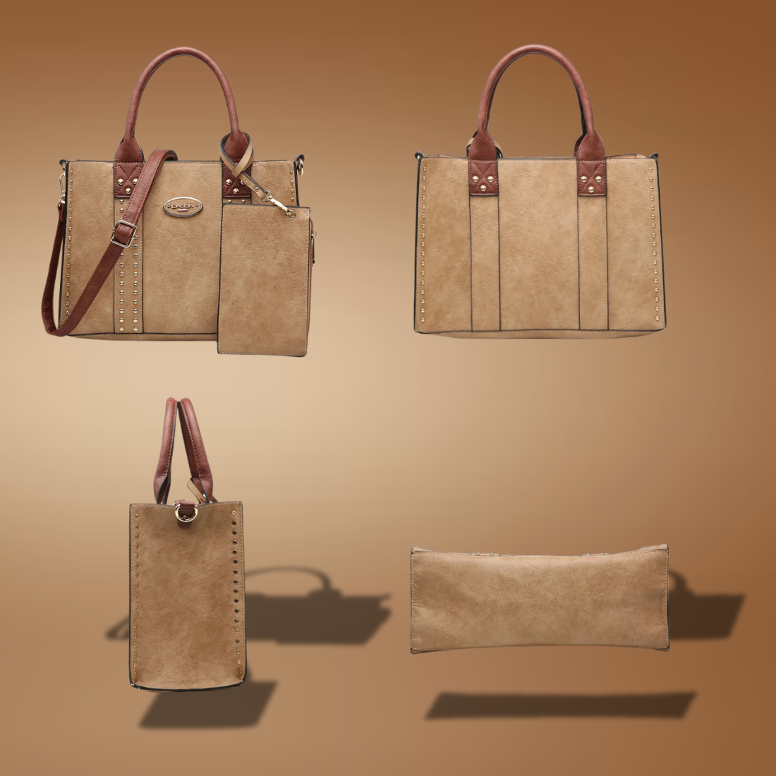 3-Piece Women’s Handbag Set – Tote, Shoulder Bag & Hobo Satchel Work Purse