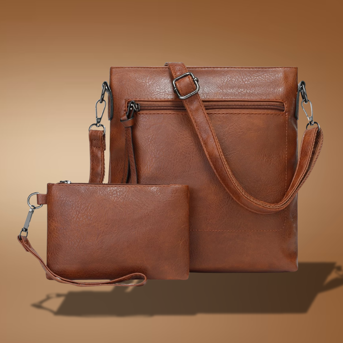 Vegan Leather Crossbody Purse for Women – Vintage Travel Shoulder Bag with Tassel Zipper