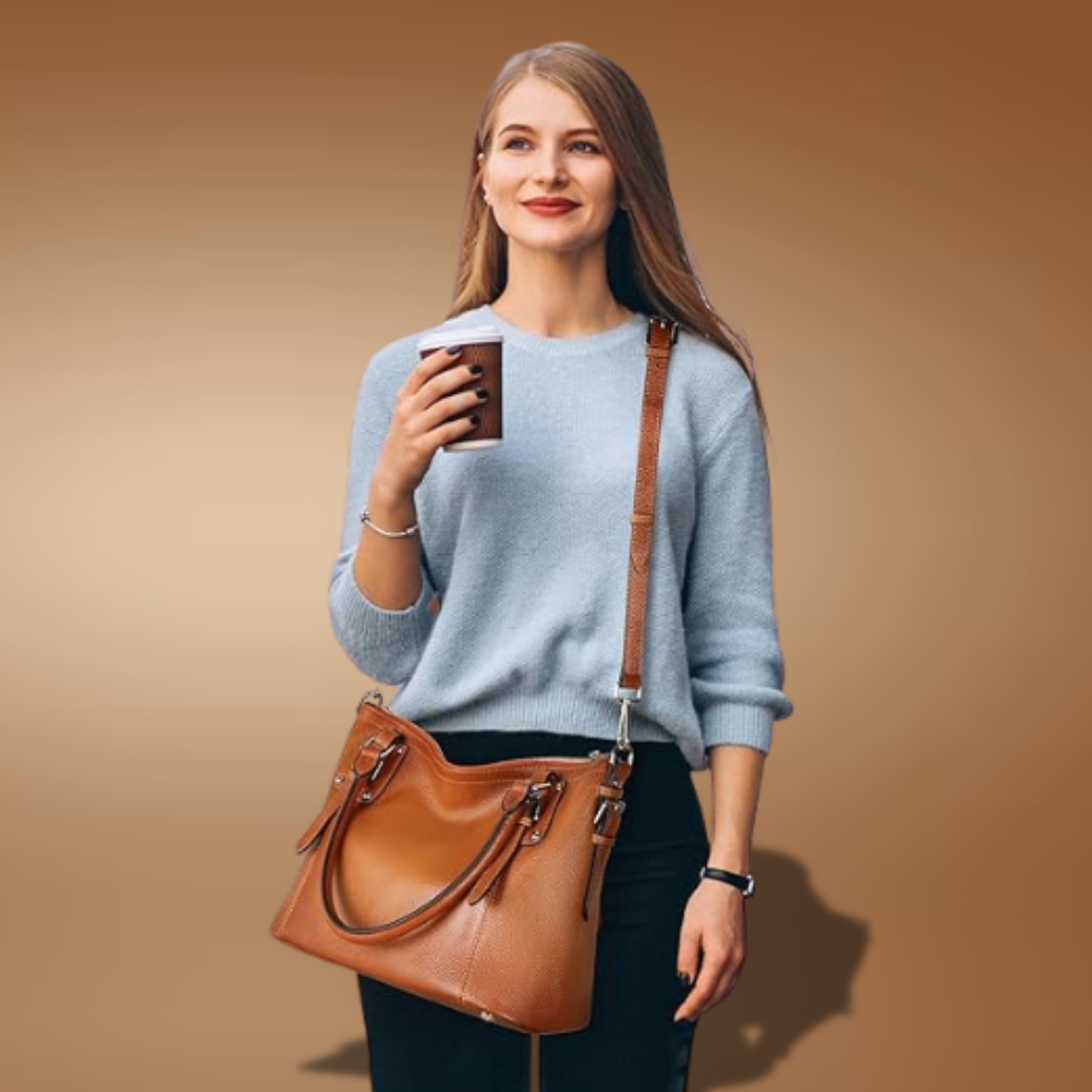 Genuine Leather Handbag for Women – Tote, Satchel & Shoulder/Crossbody Purse