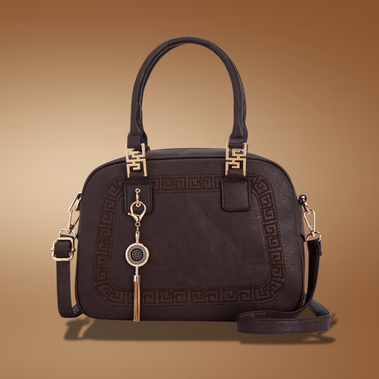 Small Top-Handle Crossbody Satchel – Women’s Barrel Handbag