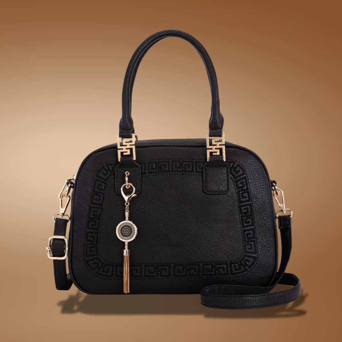 Small Top-Handle Crossbody Satchel – Women’s Barrel Handbag